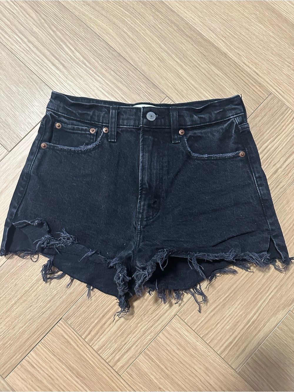 Abercrombie & Fitch The Mom Shorts denim black